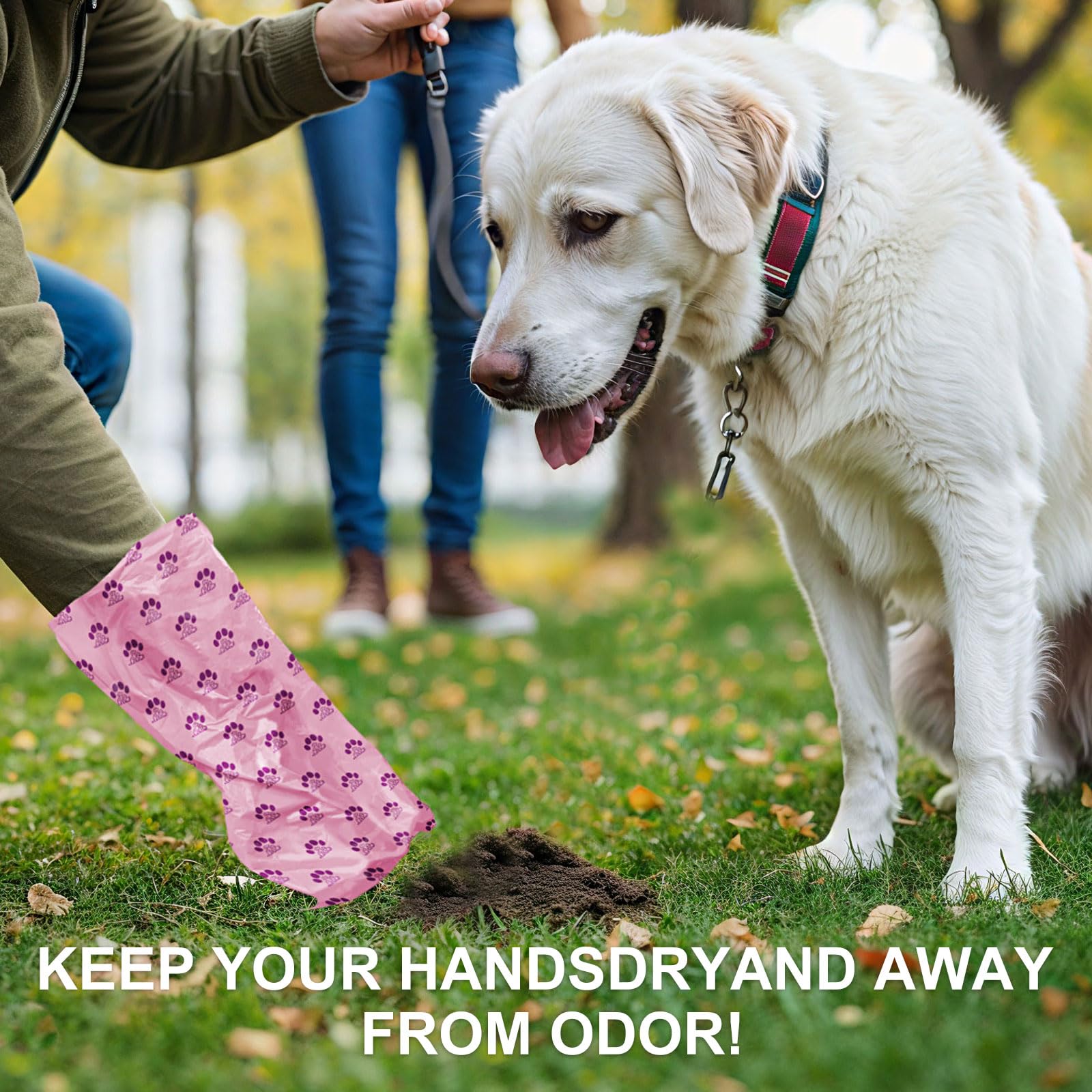 MYGODPET Dog Poop Bags Rolls with Dispenser 150 Count Biodegradable Bags for Dog and Cat Lavender Scented Waste Bag Leak Proof Doggie Poop Bag Doggy Trash Bag Purple