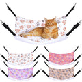 Geelin 4 Pcs Cat Hammock for Cage Soft Hanging Pet Hammock Bed with Adjustable Straps and Metal Hooks Double Sided Bed for Large & Small Cats Ferret Rat Sugar Glider(Paw,16 x 20 Inch)