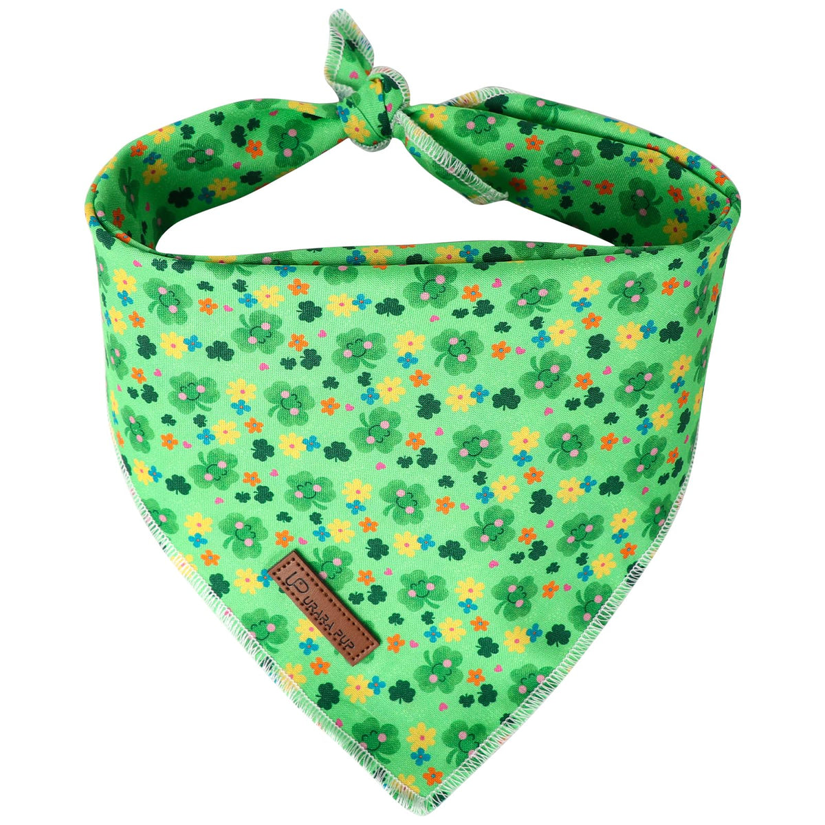UP URARA PUP Valentine Dog Bandana - Pink Heart Triangle Bib Scarf for Small Medium Pets, Cotton Kerchief for Girl Boy Dogs or Cats, Red Puppy Bandana