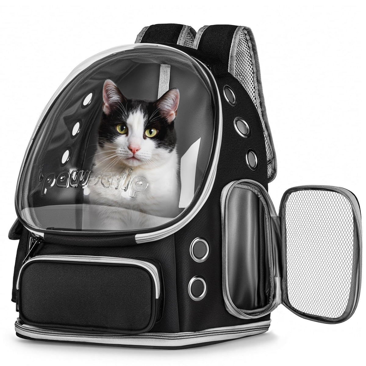 Cat Backpack Carrier Clear Bubble Window for Cats & Small Dogs up to 15 lb
