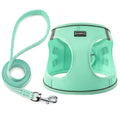 Dog Harness with Leash Set, Step-in Adjustable Puppy Pet Vest, Pink M