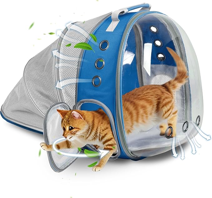 Expandable Cat Carrier Backpack with Bubble Window