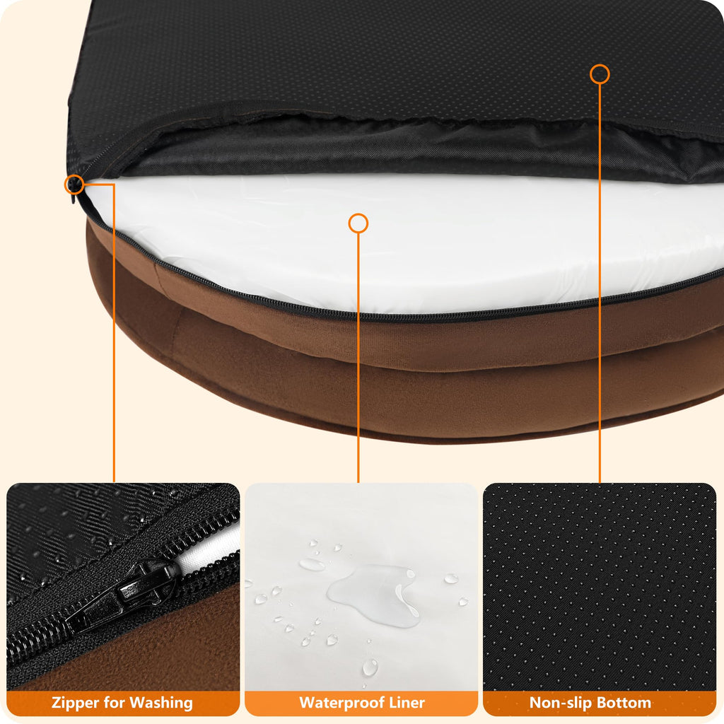 Dwanton Orthopedic Waterproof X-Large Dog Bed Sofa, Gel Memory Foam, 45"