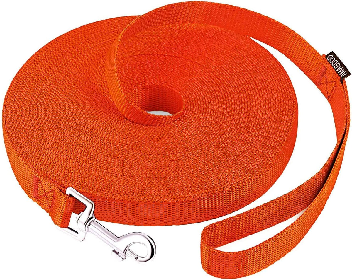 AmaGood Dog Leashes for Small Medium Large Dogs,15 ft 20 ft 30 ft 50 ft Long Dog Leashes for Dog Training,Tie Out,Play,Safety,Camping (20 feet, Black)