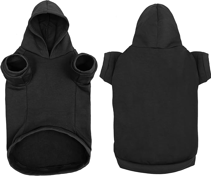 Personalized Dog Hooded Sweatshirt Custom Pet Pullover Hoodie Text/Image Small/Medium/Large Dogs,Puppy,Cat and Kitten (XX-Large, Black)