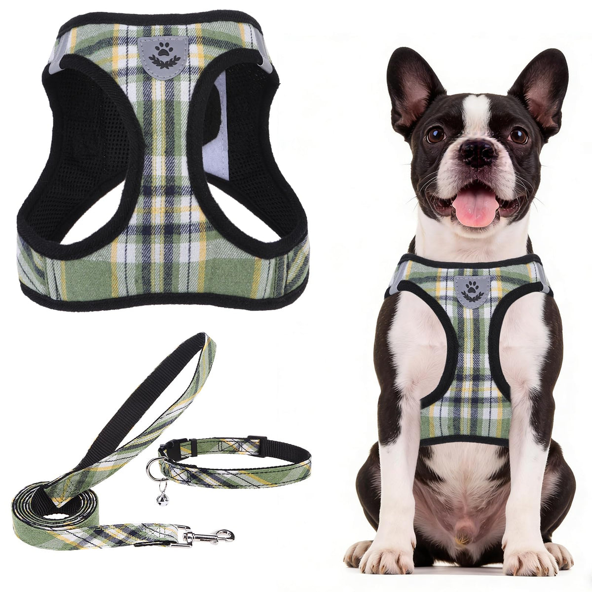 PUPTECK Dog Harness, Collar and Leash Set No Pull for Small Medium Sized