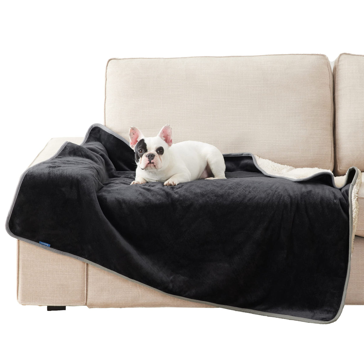 Bedsure Waterproof Blanket for Bed Soft Sherpa Fleece Throw,King 108"x86"