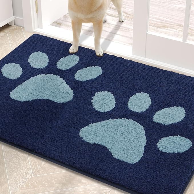 Buganda Dog Door Mat for Muddy Paws 47x24, Absorbent Doormat for Inside — 30.0"l X 20.0"w X 0.6"th