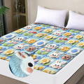 Twin Mattress Protector Waterproof, Fitted Sheet Style Breathable Mattress Cover with Deep Pocket Fits Up to 18'', Noiseless Bed Cover for Kids Adults Pets, Machine Washable (Squares, Twin)