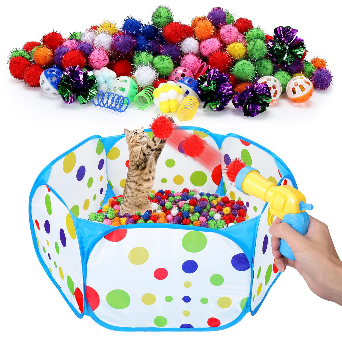 Mity rain Cat Ball Pit with Balls Included
