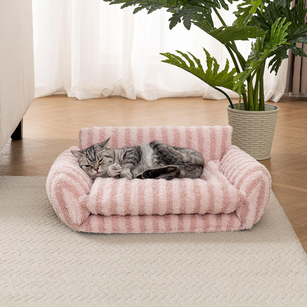 Hollypet Cat Bed Small Dog Orthopedic Couch Beds for Pets up to 13 lbs