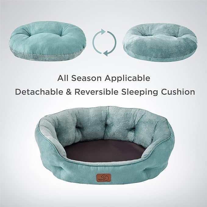 Bedsure Small Dog Bed Washable,Round Cat Beds for Indoor Cats,25in