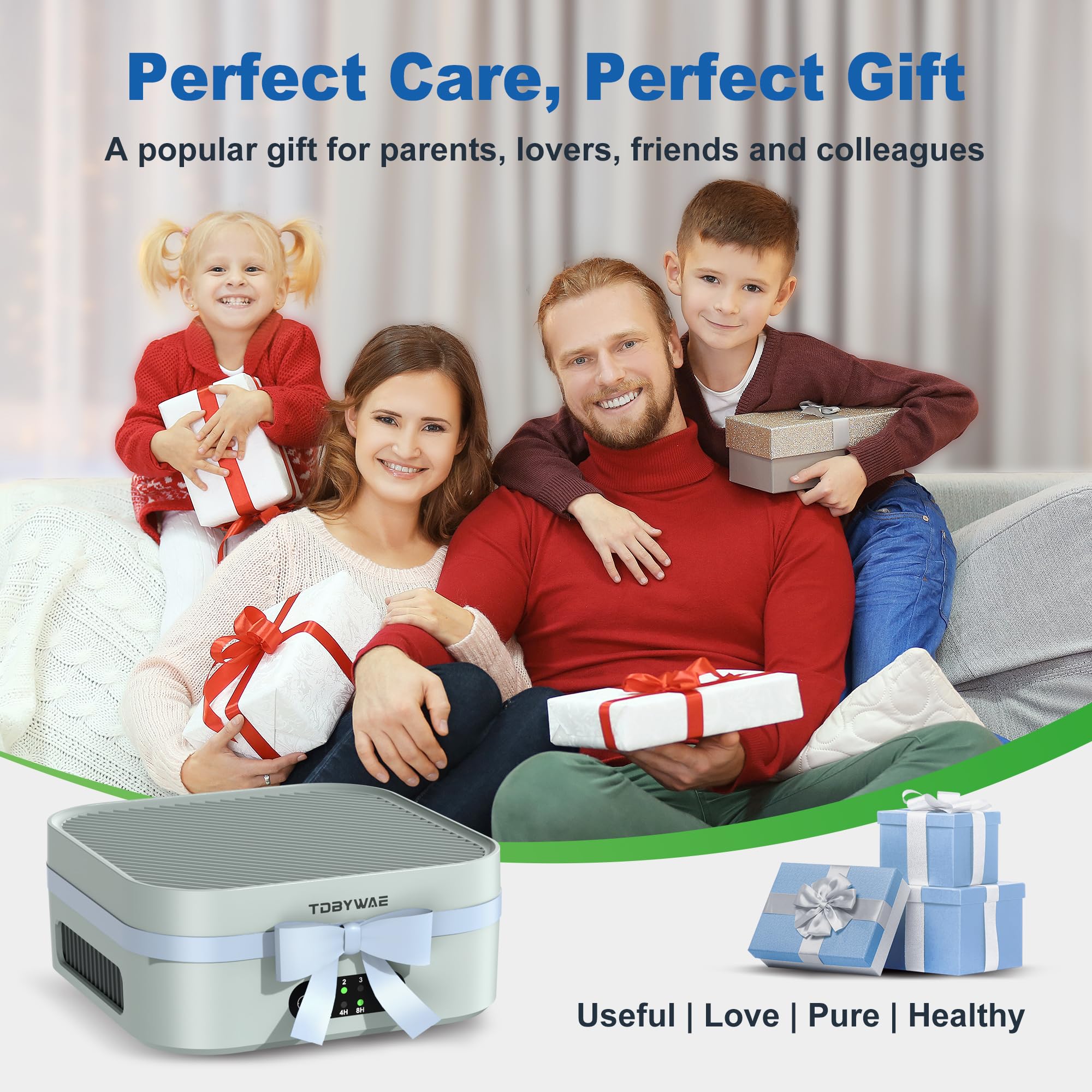 TDBYWAE Air Purifier for Bedroom, H13 True HEPA Filter, Ultra-Quiet