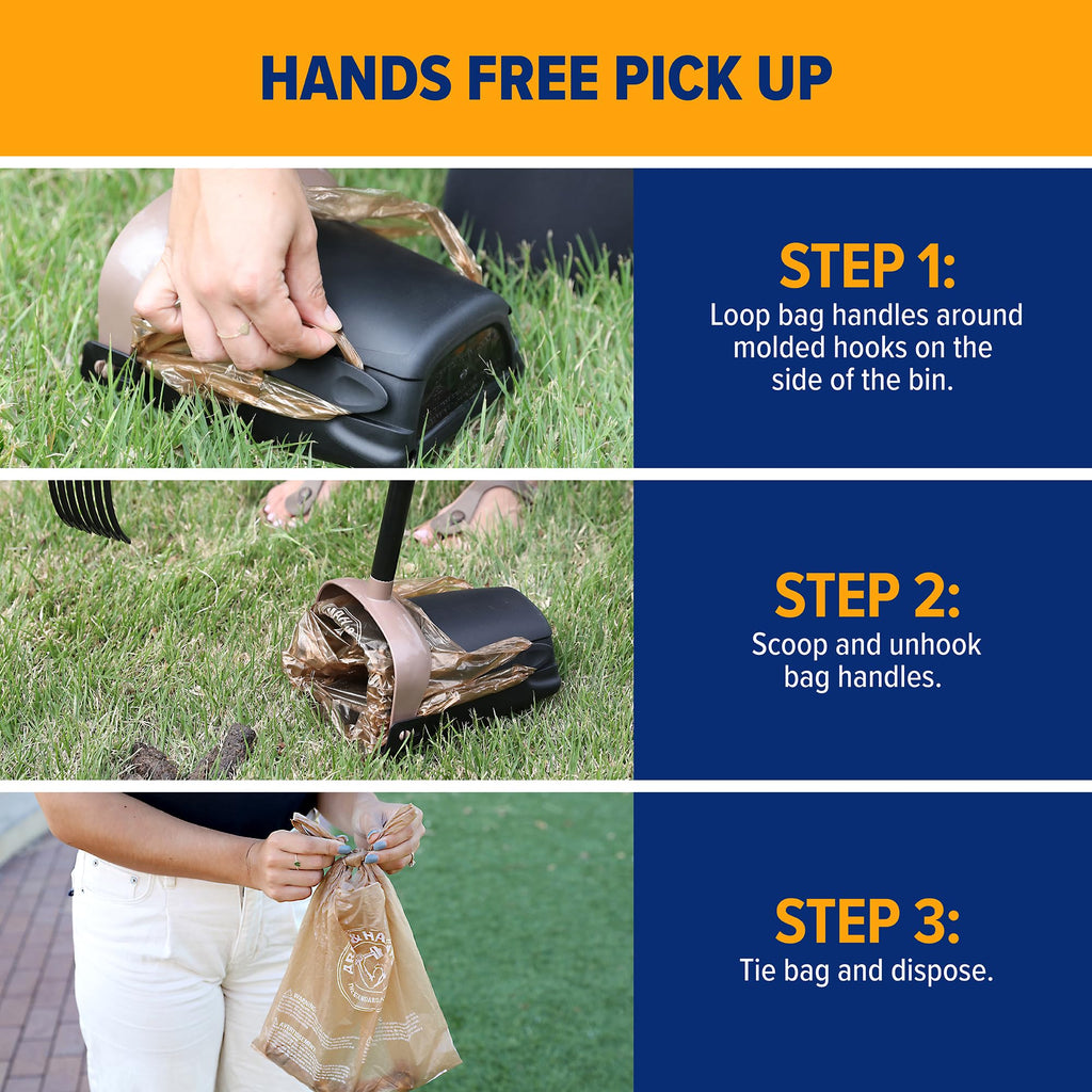 Arm & Hammer Heavy Duty Pet Waste Bags for Swivel Bin & Rake Dog Pooper Scooper, 20 Count Refill Bags (Packaging May Vary)