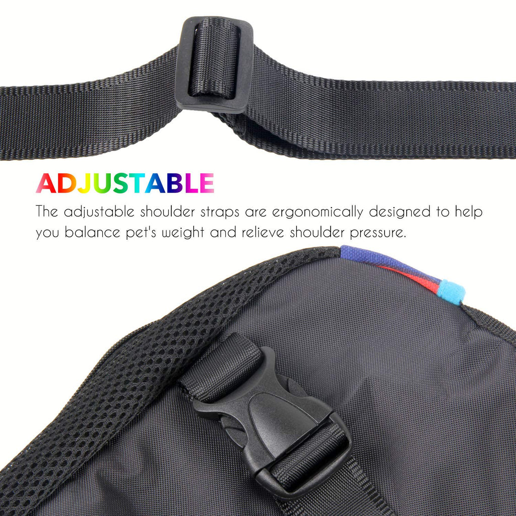 Dog Carrier Legs Out Front Pet Carrier Backpack Adjustable Puppy Cat Small Bag with Shoulder Strap and Sling for Traveling Hiking Camping Outdoor