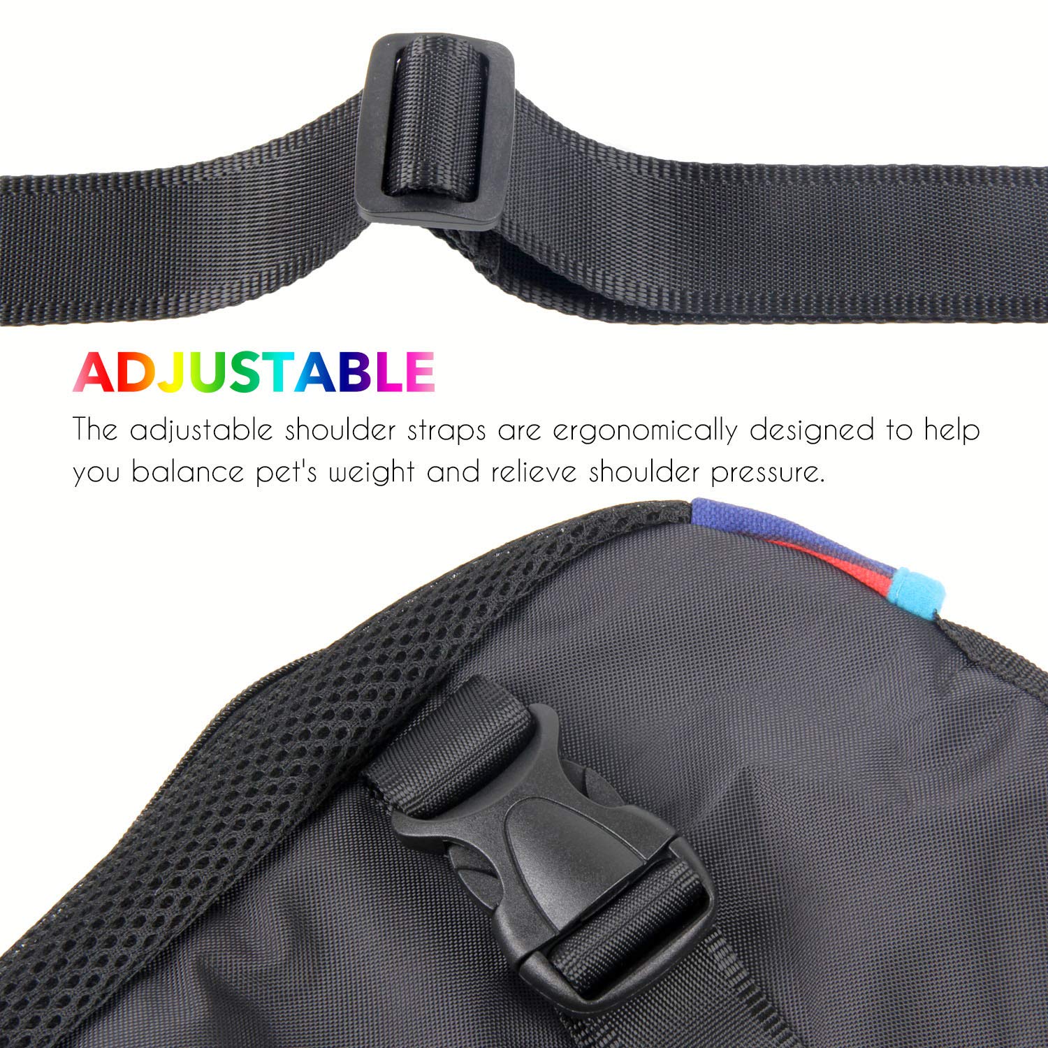 Dog Carrier Legs Out Front Pet Carrier Backpack Adjustable Puppy Cat Small Bag with Shoulder Strap and Sling for Traveling Hiking Camping Outdoor