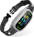Dog Bark Collar, FAFAFROG Rechargeable Smart Collar, Anti Barking Training Collar with 5 Adjustable Sensitivity Beep Vibration Shock, Bark Collar for Large Medium Small Dogs(Grey)