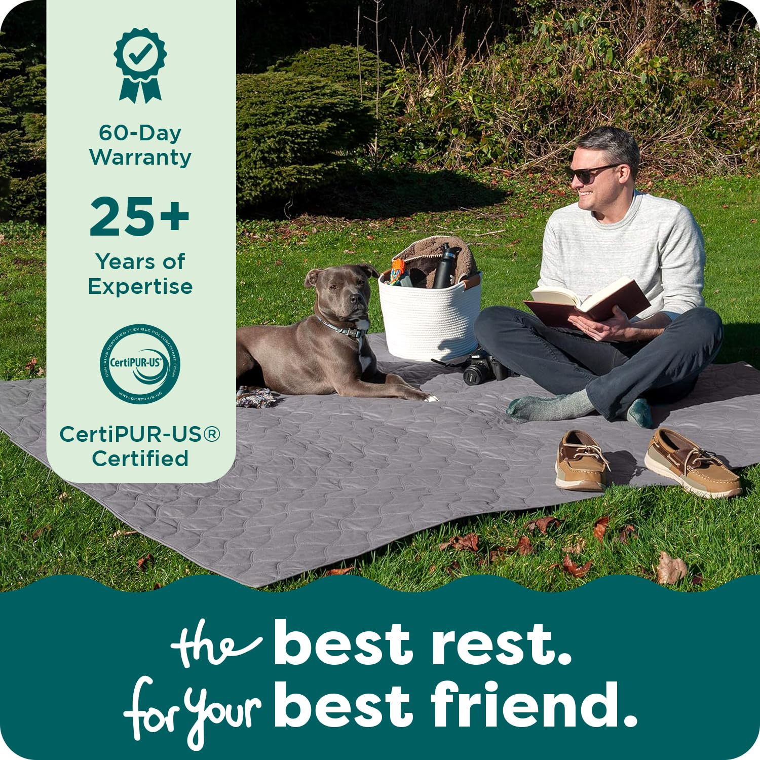 FurHaven Waterproof Blanket & Furniture Protector Cover with Non-Slip Backing, Machine Washable, Jumbo/King, Quilted Twill, Gray