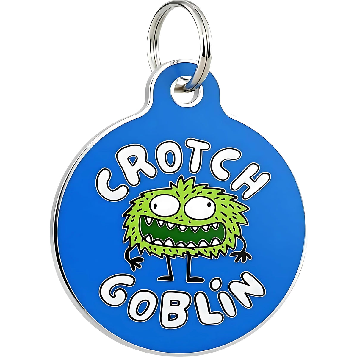 Bad Tags Personalized Dog and Cat ID Tags in 25+ Designs and 2 Sizes - 5 Lines of Custom Engraved Text - Funny Cute Personalized Pet Tags (Land Shark, Large (1.25 inch))