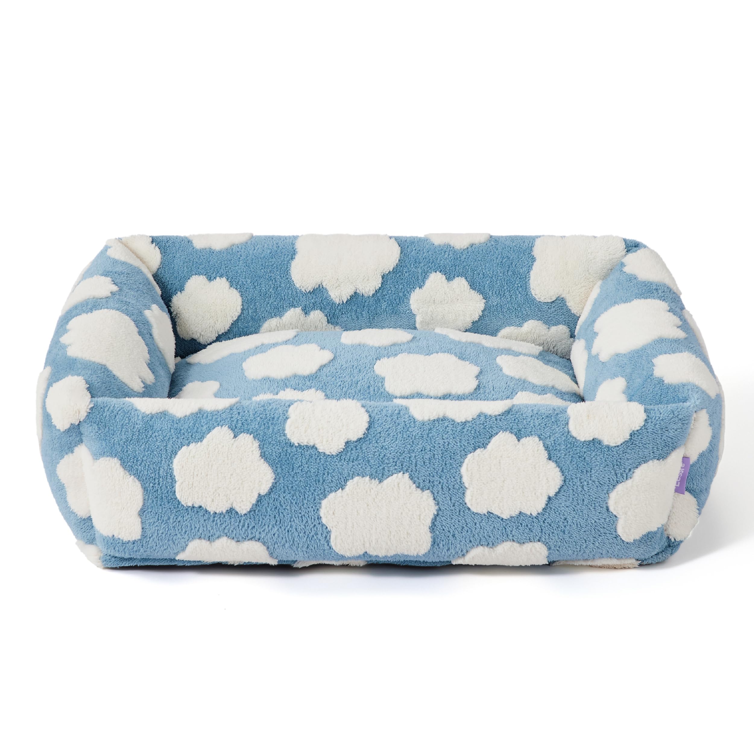 LE SURE Cute Dog Bed for Medium Dogs Jacquard Washable Pet Beds,30x24x8in