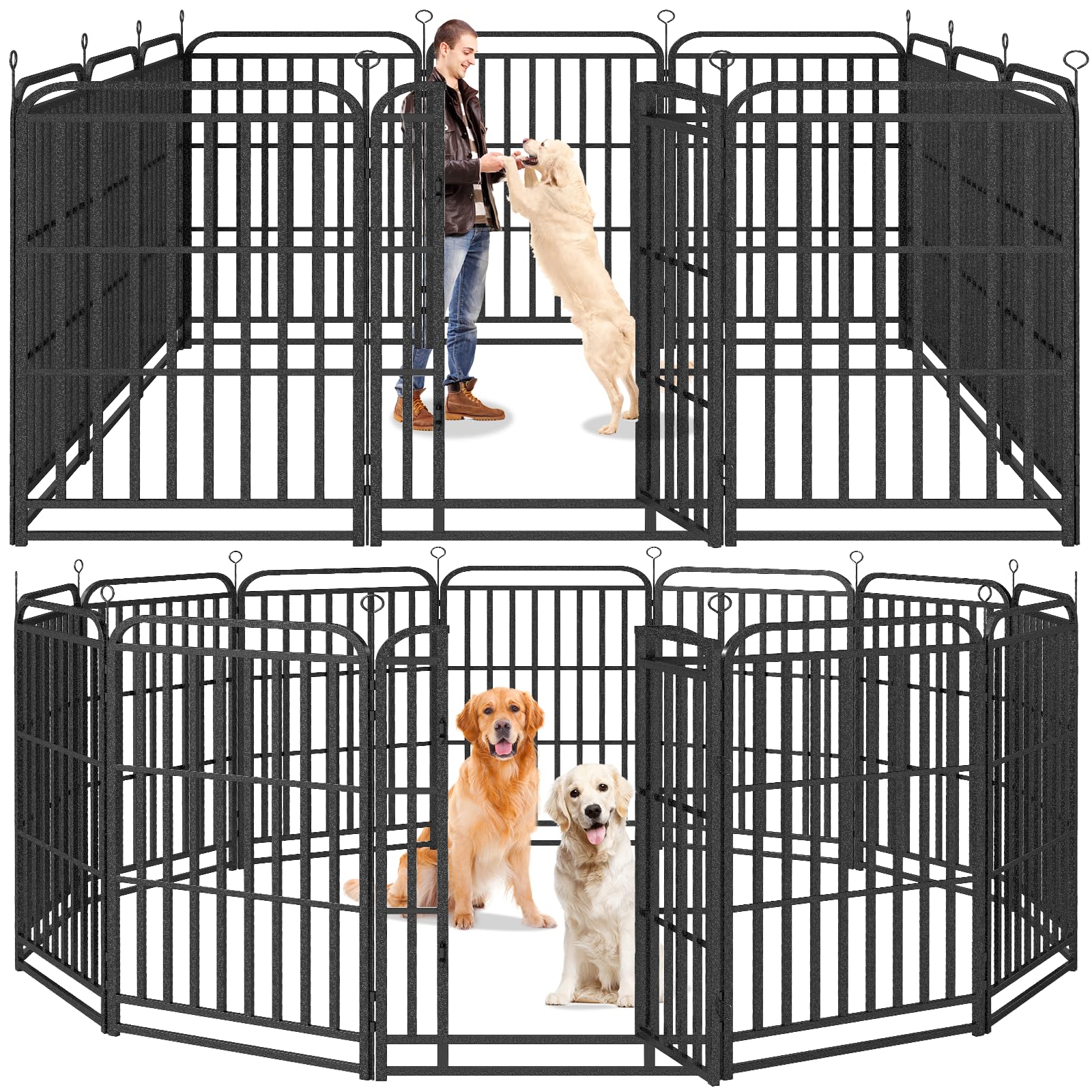 Kfvigoho Heavy Duty Dog Playpen 12 Steel Panels 47" Height