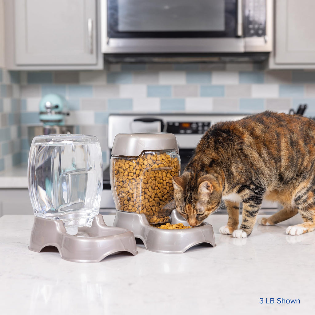 Petmate Pet Cafe Feeder Dog and Cat Feeder Pearlescent Colors 3 Sizes, Made in USA