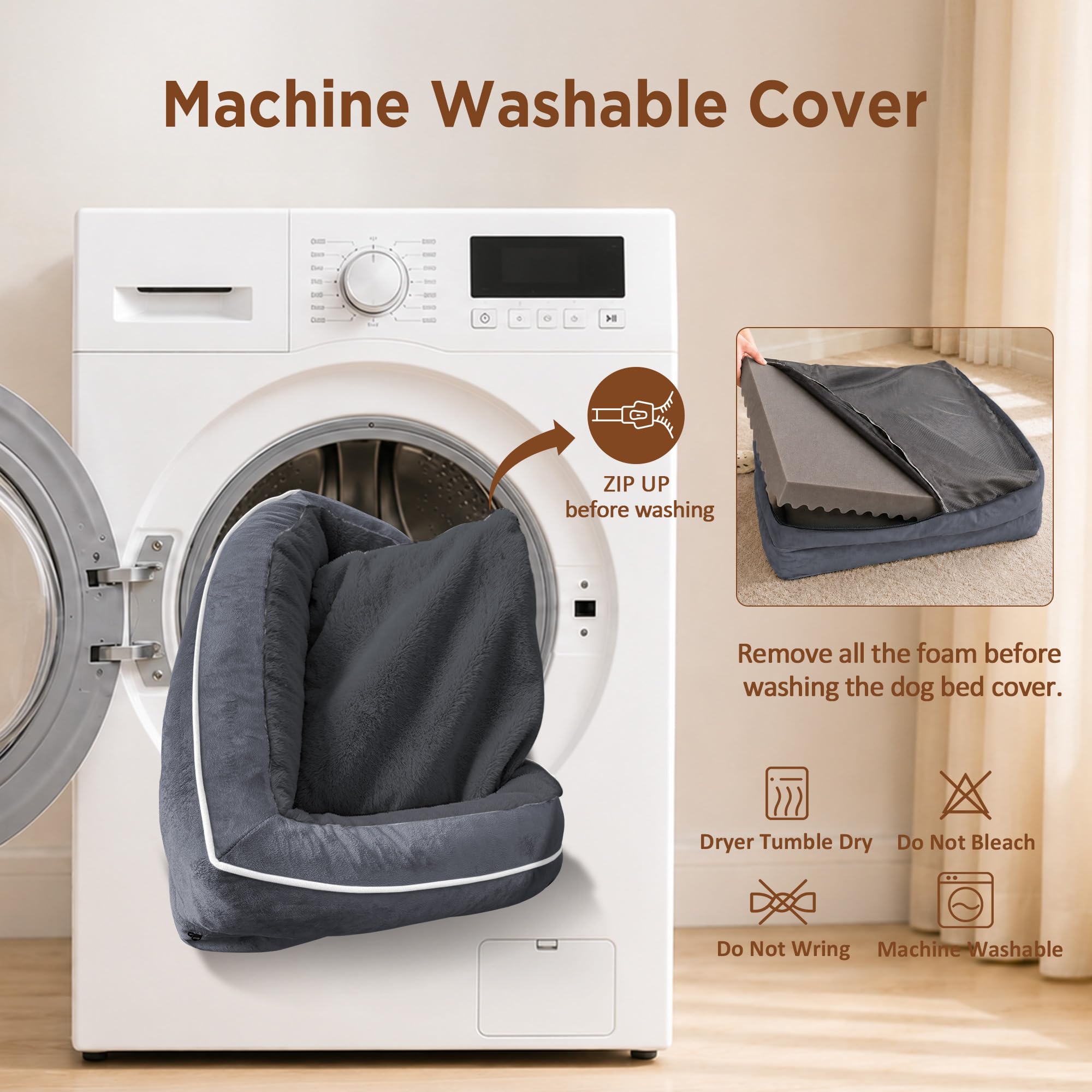 Comfort Expression Waterproof Orthopedic Dog Beds for Extra Large Dog