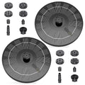 AISITIN 2.5W Solar Bird Bath Fountain Pump, with 6 Nozzles & 4 Fixer