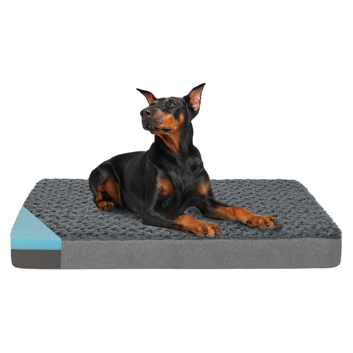 GOHOO PET Orthopedic Memory Foam Dog Bed, Cooling Dog Beds Waterproof Pet Bed for Crate with Removable Washable Cover, L(35inch,65Lbs)
