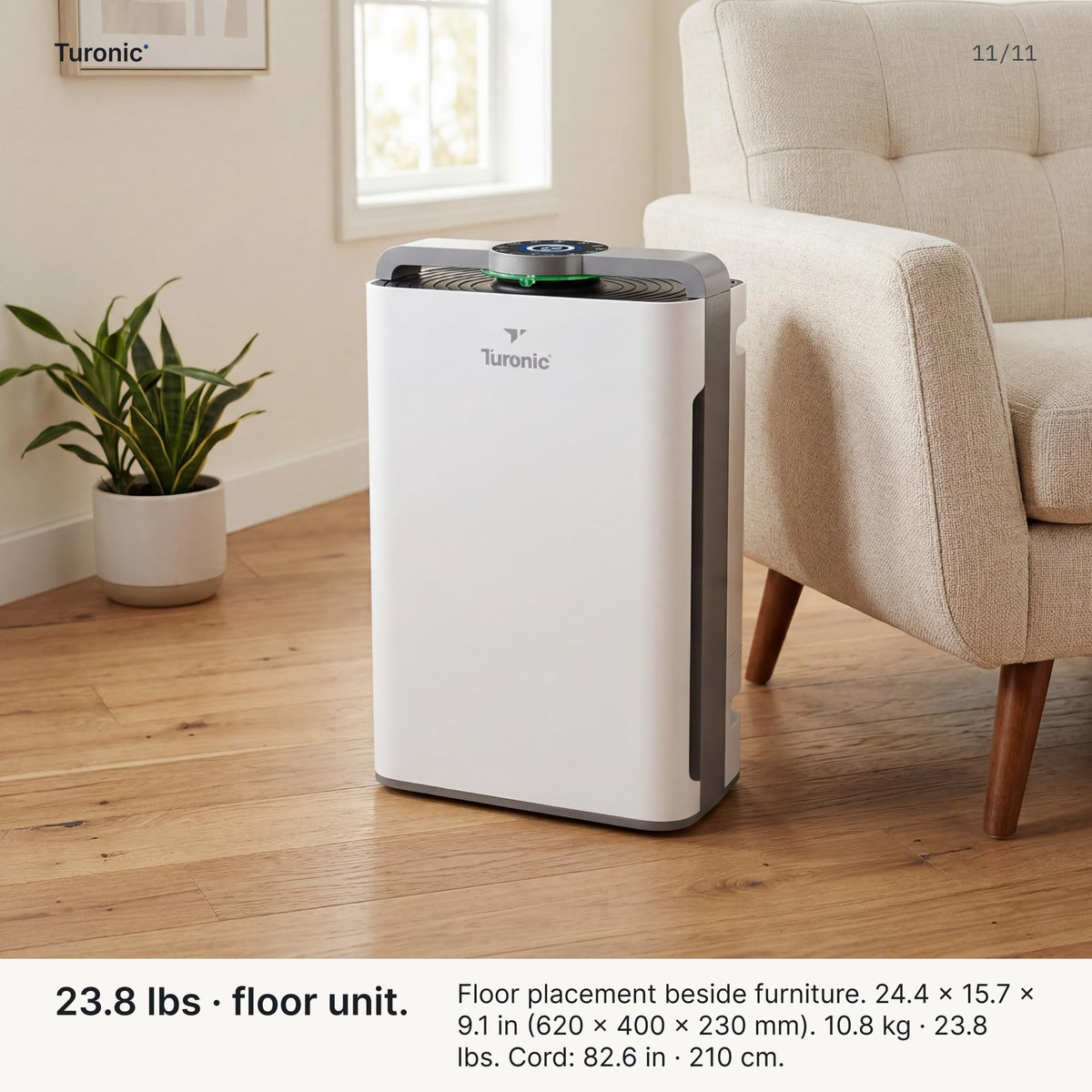 Turonic PH950 Air Purifier and Humidifier Combo for Large Rooms – HEPA