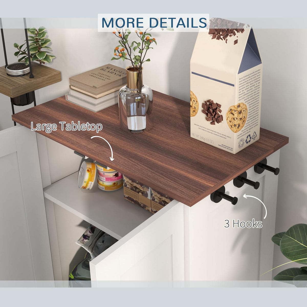 PawHut Pet Feeding Station Elevated Dog Bowls for Medium Sized Breed White