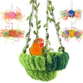 KATUMO Bird Nest, Conure Breeding Bed Parrotlet Snuggle Nest Lovebird Bed Bird Swing Bed for Small Birds, Size Small