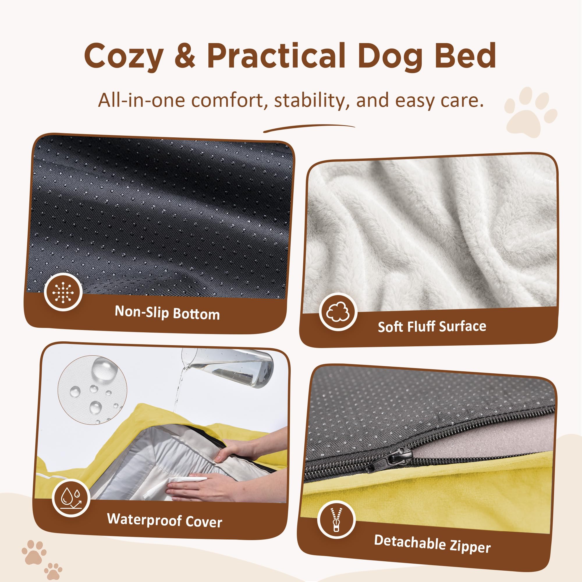 Comfort Expression Waterproof Orthopedic Dog Beds for Extra Large Dog