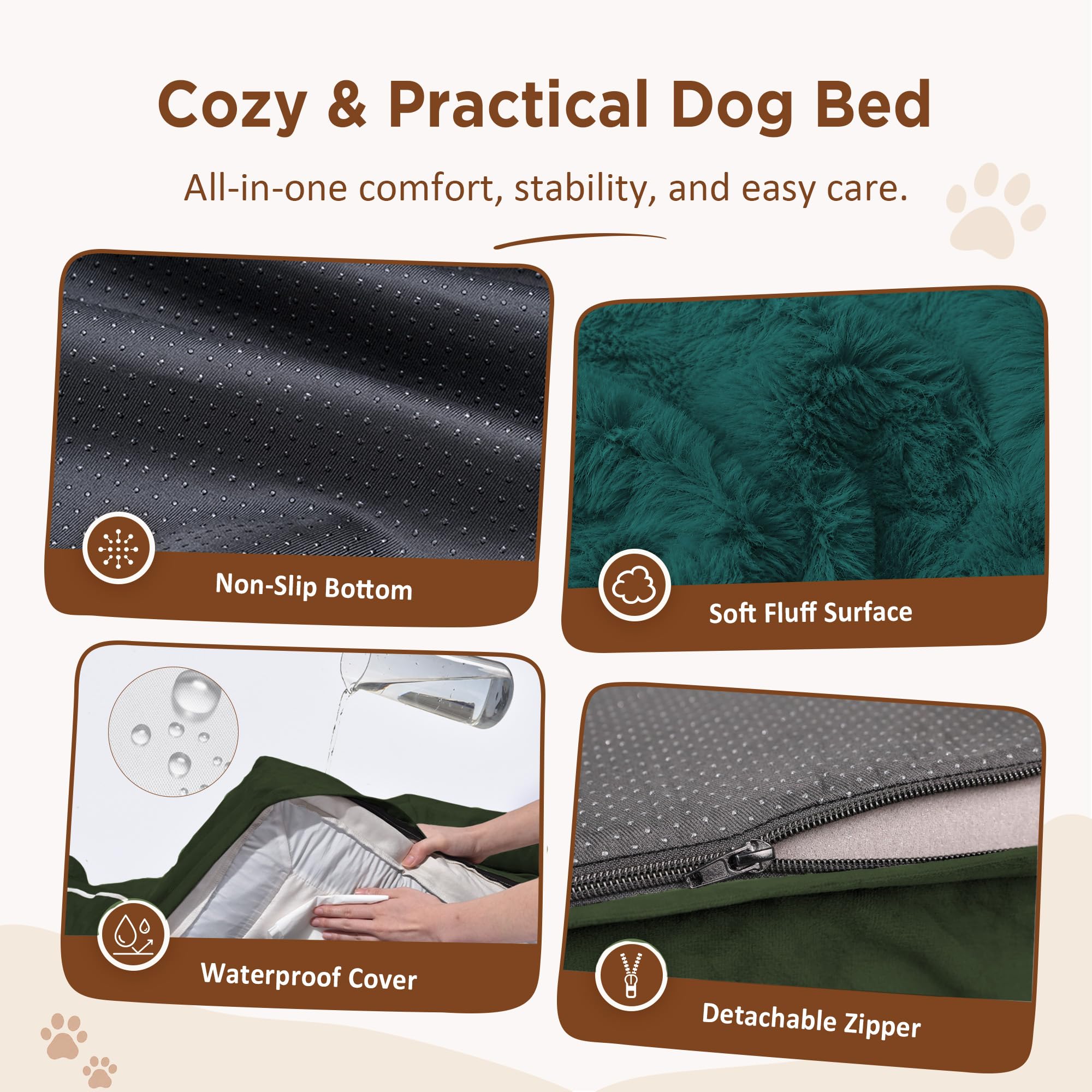 Comfort Expression Waterproof Orthopedic Dog Beds for Extra Large Dog