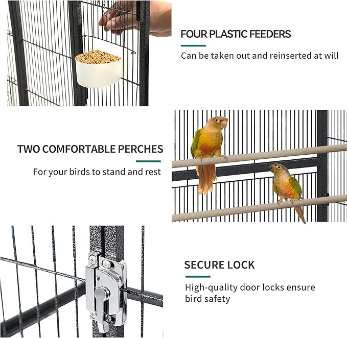YITAHOME 53 inches Bird Cages for Parakeets, Parrot, Cockatiel, Pigeon