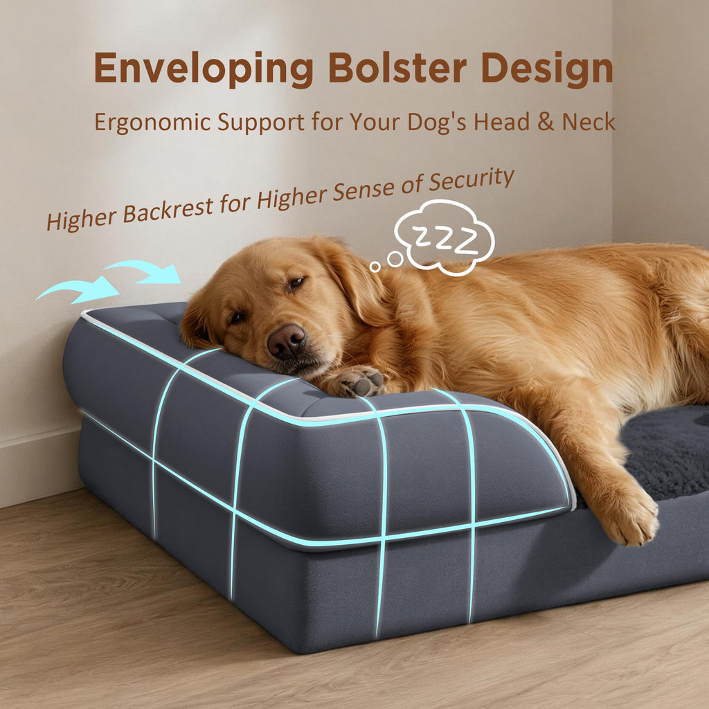 Comfort Expression Waterproof Orthopedic Dog Bed for Extra Large Dogs