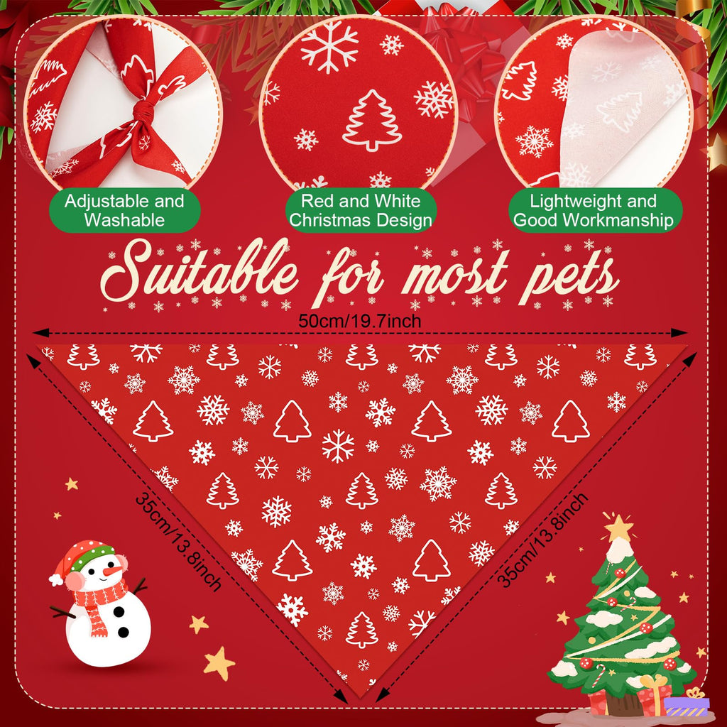 Abbylike 50 Pcs Valentines Day Dog Bandanas Bulk Red and White Polka Dots Stripes Bandanas for Dogs Triangle Kerchief Bibs Scarf for Pet Romantic Costume Photo Props Accessories(19.7 x 13.8 x 13.8)