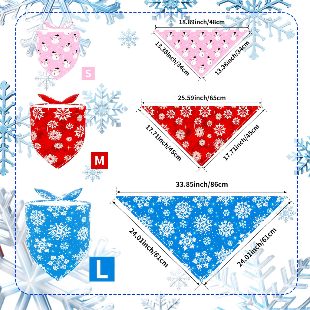 Pai Sence Winter Dog Bandanas Bulk for Medium Dogs Sewn Edge 25" 30Pcs M