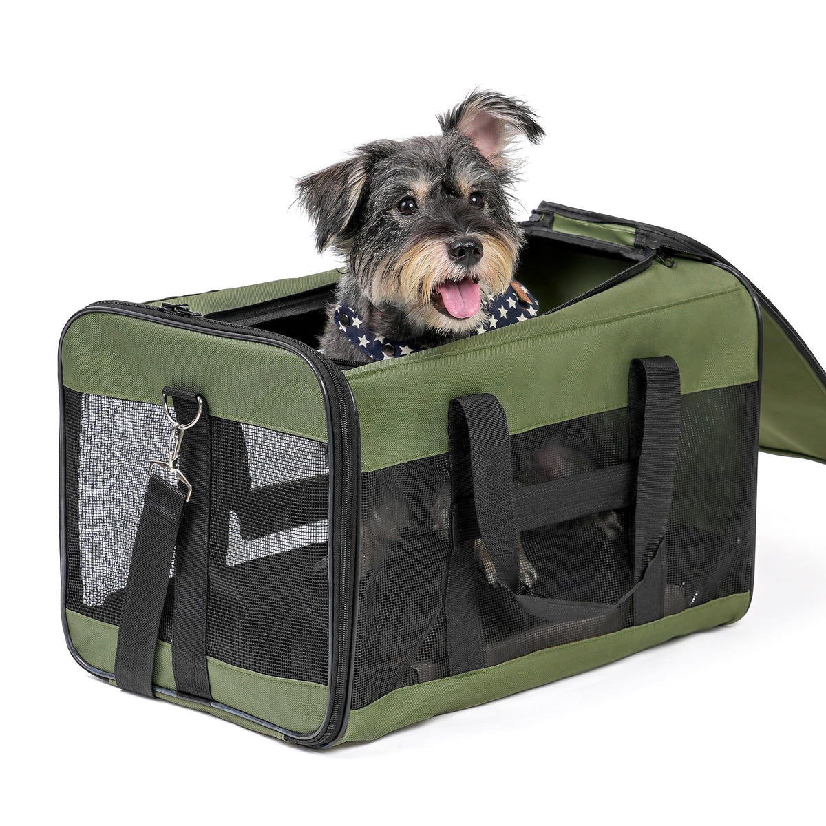 Conlun Dog Carrier Soft Sided, Large Cat Carrier,Black L
