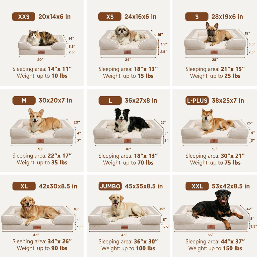 Comfort Expression Waterproof Orthopedic Dog Beds for Large Sized Dog