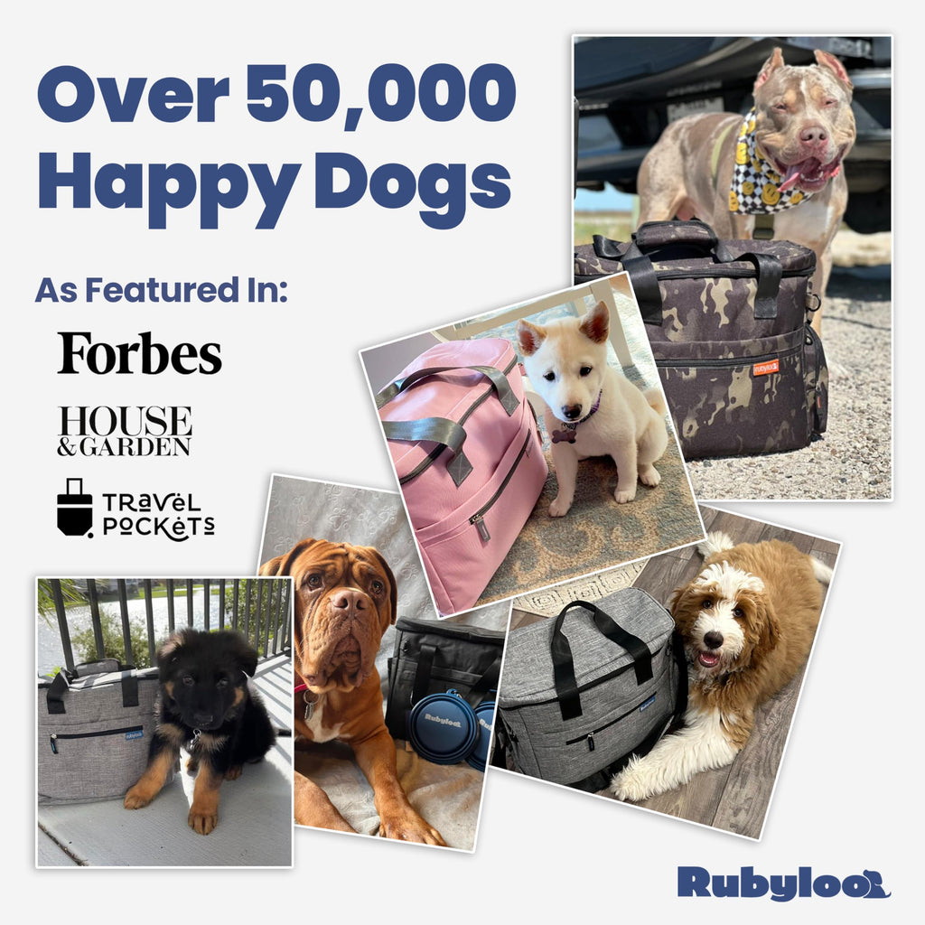 Rubyloo Original Doggy Bag™ Dog Travel Bag for Supplies with Travel Bowls