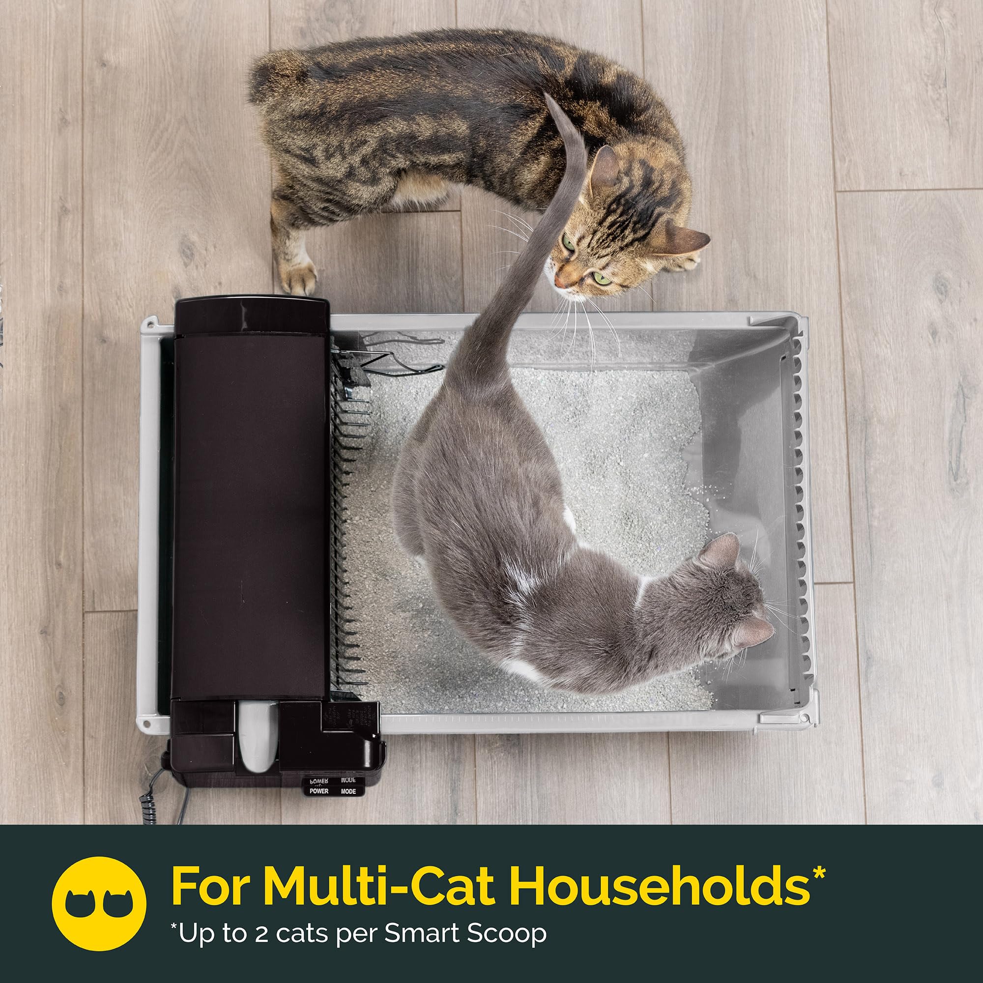Pet Zone Smart Scoop Semi Automatic Self Cleaning Cat Litter Box, 6 Bags