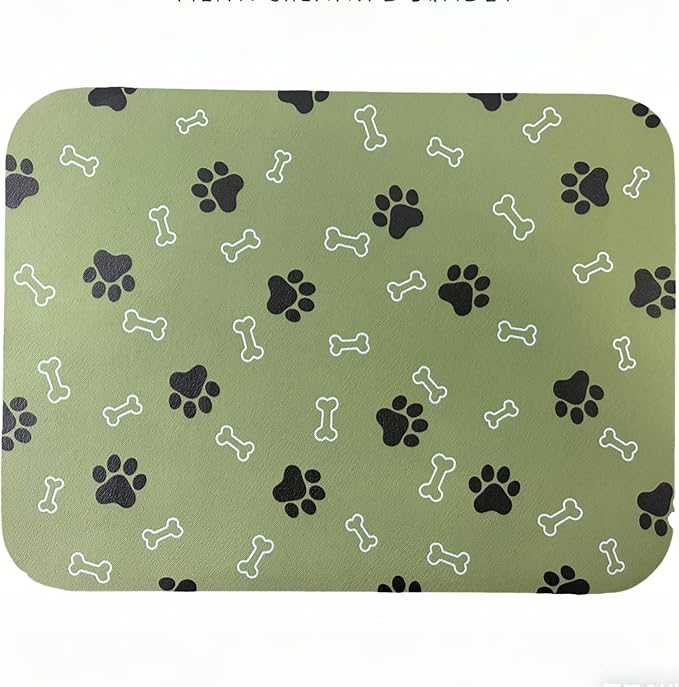 Pet Cat Dog Food Mat Non Slip Mat for Dog Water Bowl Mat Quick Dry Absorbent Cat Feeding Mat, 32 * 17 in