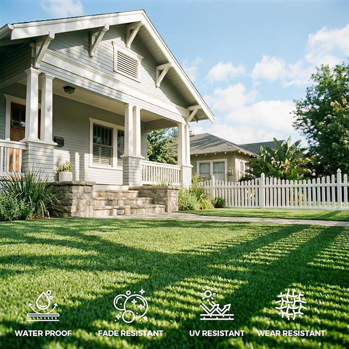 Artificial Grass Rug Indoor Outdoor, 5 x 6FT Faux Grass with Drainage Holes