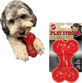 SPOT Play Strong Bone- Durable TPR Long Lasting Dog Chew for Aggressive Chewers, Hole for Treats, Virtually Indestructible Toy for Small and Medium Dogs & Puppies - 4.5 inch