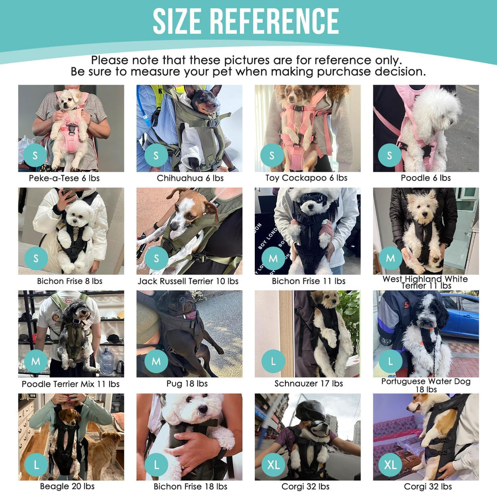 Lukovee Dog Backpack Carrier, Adjustable Front Carrier for Small Breeds
