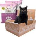 Kitty Poo Club Disposable Cat Litter Box 2-Pack with Corn & Wheat Litter