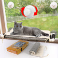 Cat Window Perch, Cat Hammock w/Fleece Blanket, Screw Suction Cups, Brown