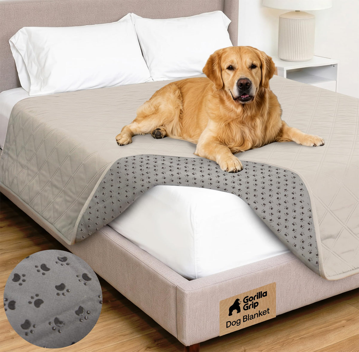 GORILLA GRIP® Waterproof Dog Blanket, Couch Cover for Dogs 82x102 Chocolate