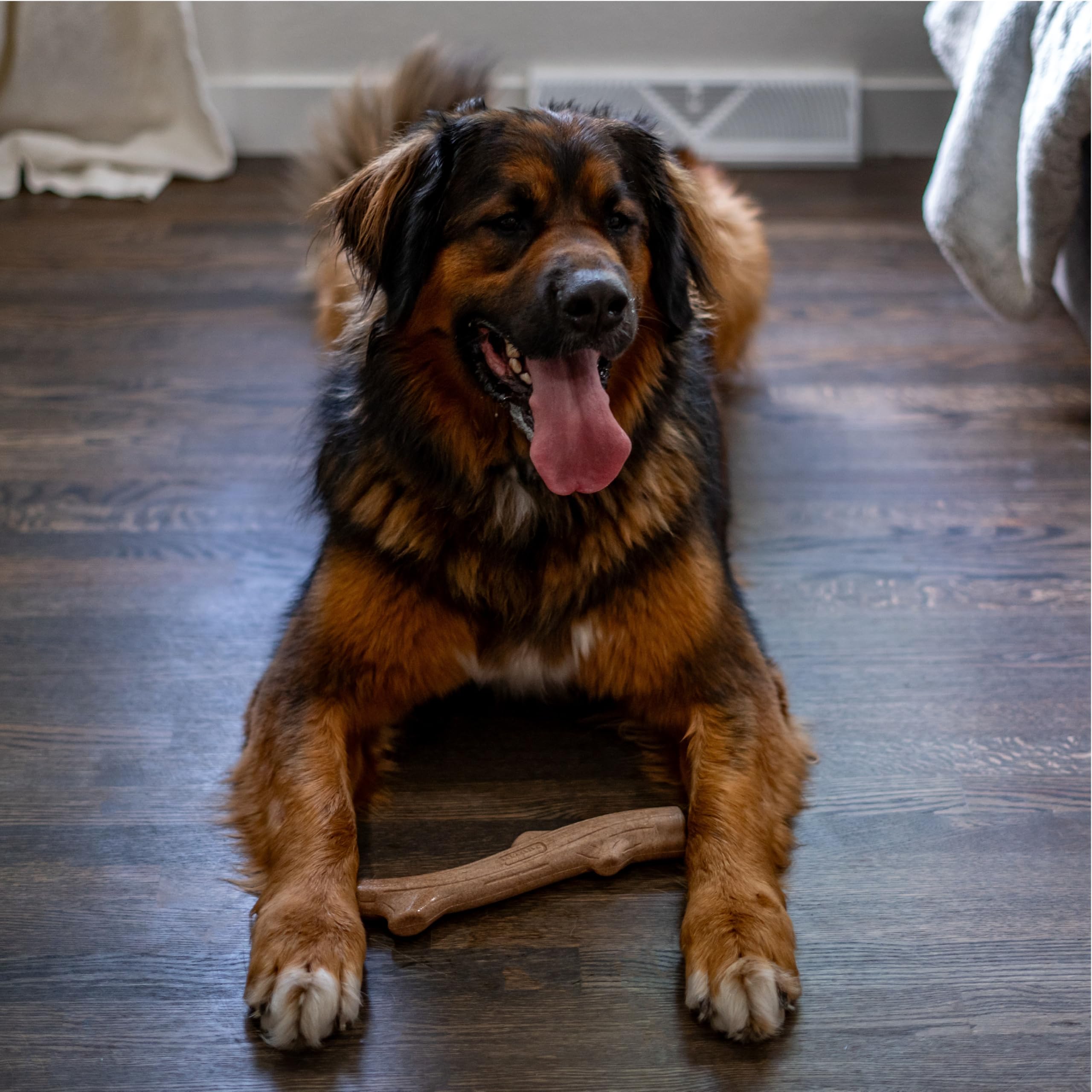 Pupstages Super Dogwood Dog Chew Toy, Made in the USA, Real-Wood Blend, NaturalWood Flavor & Texture, Moderate Chewers, Large, 11"